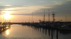Sonnenuntergang Hafen - Segelschule Frank Lochte